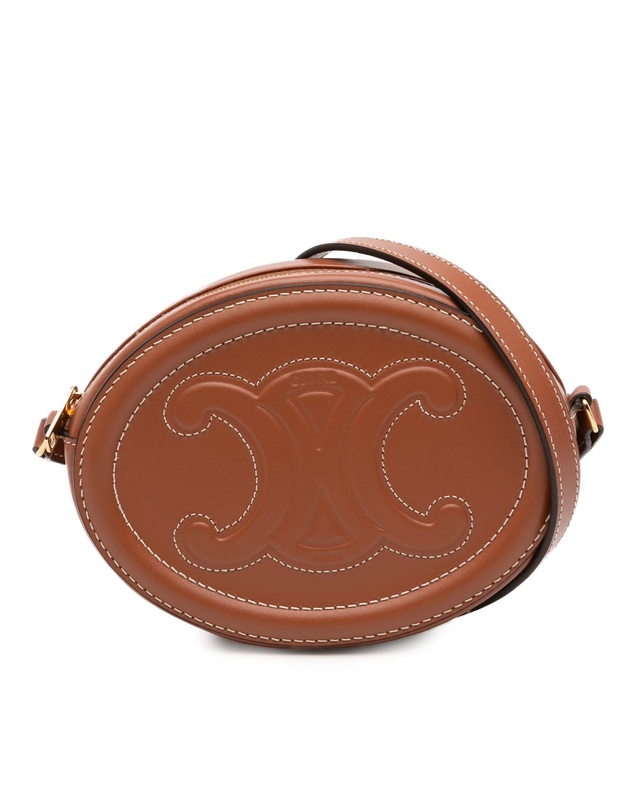Pre-Loved by Azura Reborn - Pre-Loved Small Calfskin Cuir Triomphe Oval Crossbody