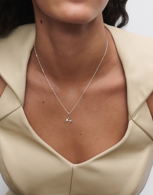 PDPAOLA - Initial 2026 L Silver Pendant Necklace