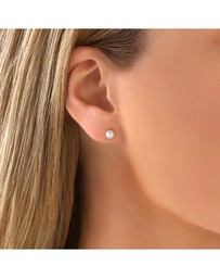 Michael Hill - Stud Earrings with 5mm Round Cultured Freshwater Pearl in 10kt Yellow Gold