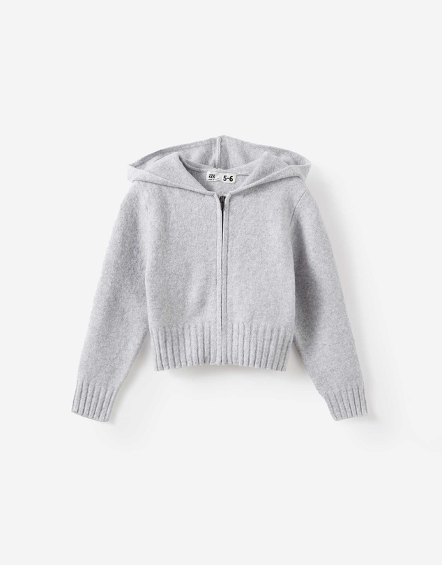 Cotton On Kids - Knitted Zip Through Hoodie