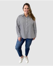 Love Your Wardrobe - Ella Stripe Button-Up Shirt