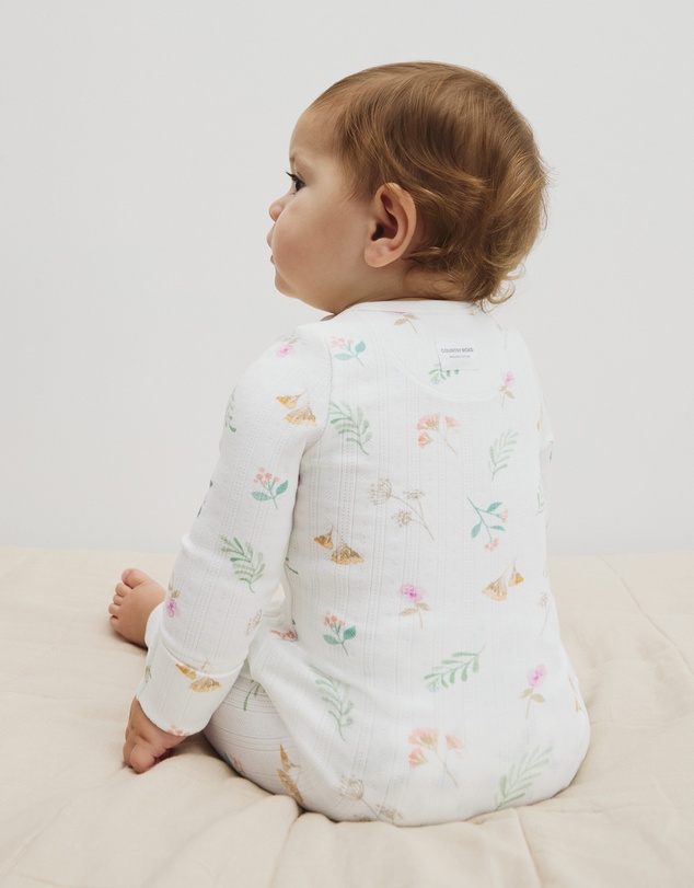 Country Road - Organically Grown Cotton Blend Pointelle Jumpsuit