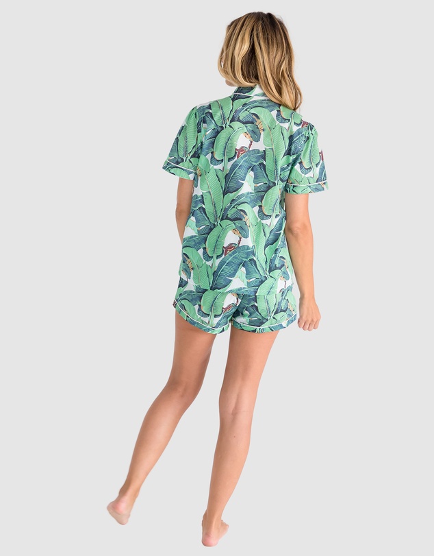 Sant And Abel - Women's Martinique® Green Banana Leaf Short PJ Set