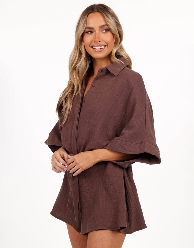 Petal & Pup - Jemmy Romper - Chocolate Brown