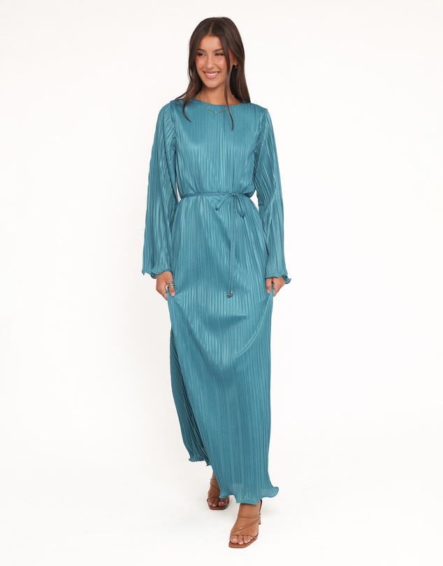 Petal & Pup - Armena Long Sleeve Maxi Dress - Teal