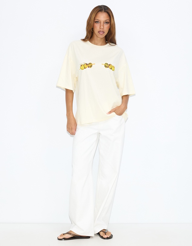 Dazie - Olive You Oversized Graphic Tee