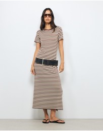 AERE - Vita Stripe T-Shirt Dress