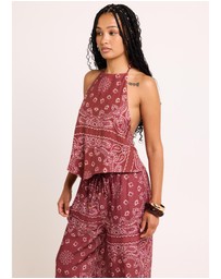 Subtitled - Gina Tie Up Scarf Top