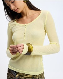 Jaded London - Button Down Henley