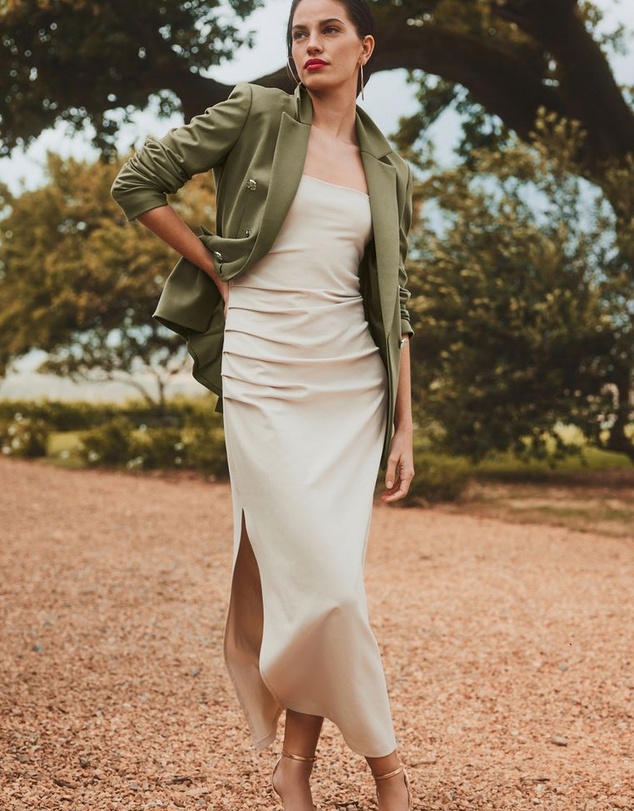 NEXT - Textured Bandeau Midi Dress