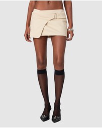 EDIKTED - Belted Mini Wrap Skirt