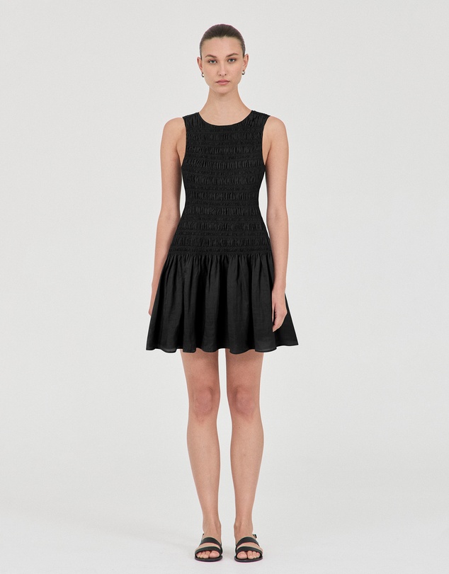 FRIEND of AUDREY - Lily Shirred Mini Dress
