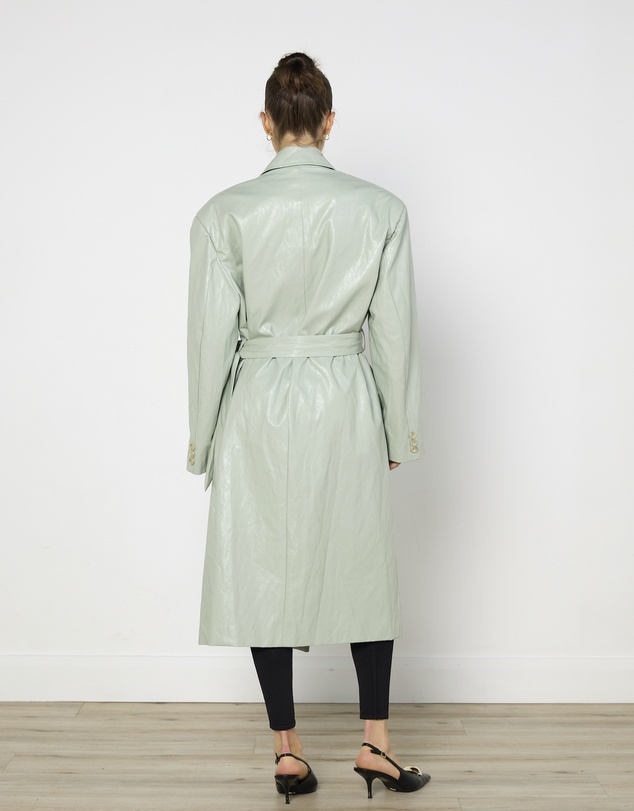 Cirkular - Pre-Loved - Source Unknown Faux Leather Trench