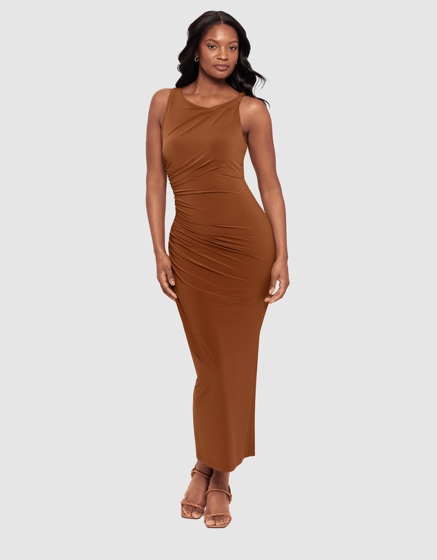 Miraclesuit Shapewear - Maxi Bodycon Shaping Dress With Side Slit