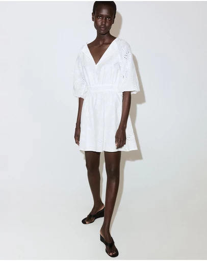 M.N.G - Embroidered Short Dress