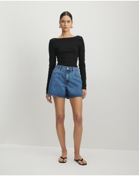 AERE - Mia Classic Denim Shorts