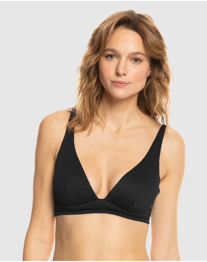 Roxy - Womens Rib Roxy Love The Roller Bikini Top