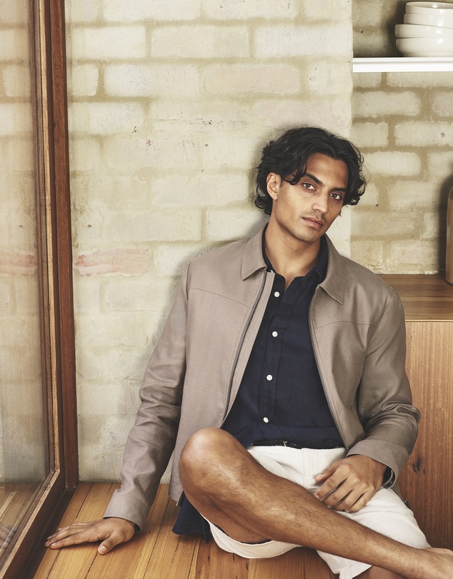 Country Road - Cotton Linen Blend Zip Through Jacket