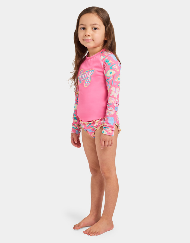 Roxy - Girls 2 to 7 Ocean Lover Long Sleeve Rashguard Two Piece