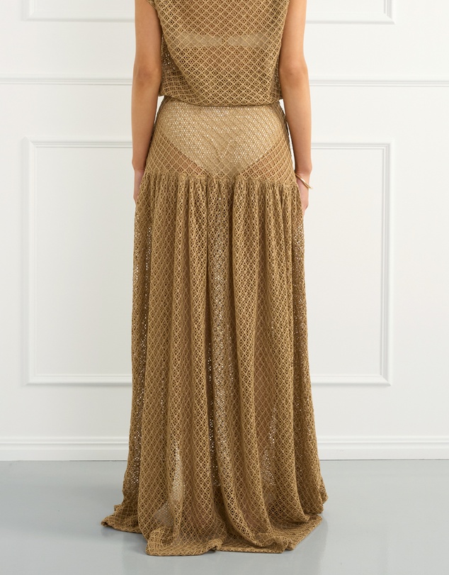 Aqua Blu Australia - Beige Pia Maxi Skirt