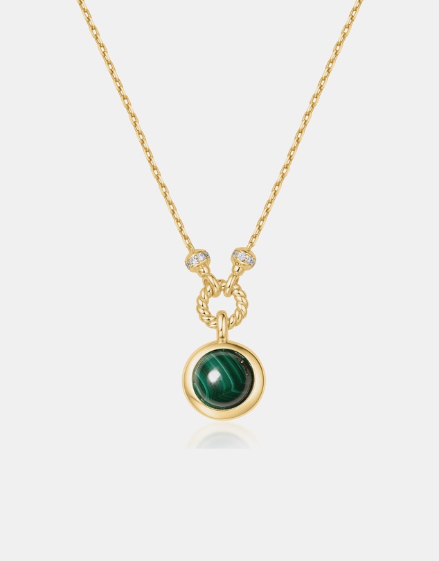 Ania Haie - Ania Haie Gold Malachite Reversible Vacation Necklace
