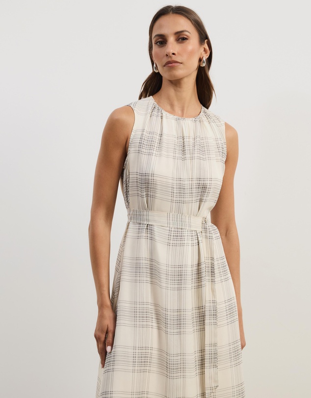 Atmos&Here - Aura Check Midi Dress