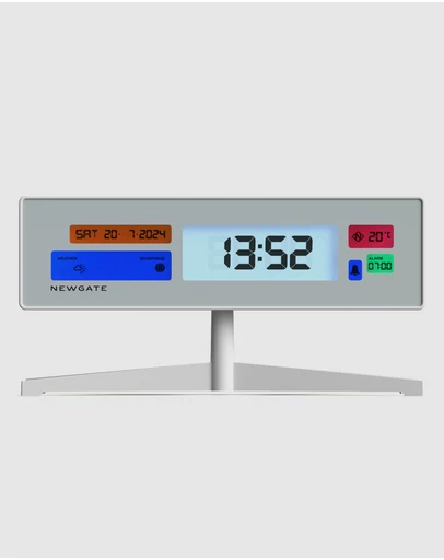 Newgate - Newgate Supergenius Lcd Alarm Clock Matte White