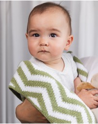Living Textiles - Chenille Blanket - Chevron Sage