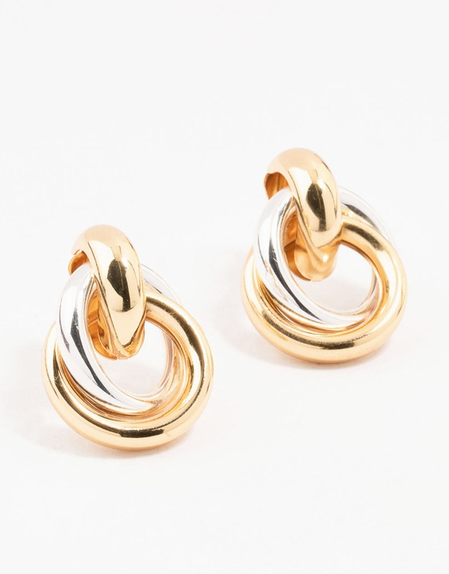 Lovisa - Mixed Metals Vintage Stud Earrings
