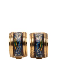 Pre-Loved by Azura Reborn - Pre-Loved Enamel Cloisonne Clip On Earrings