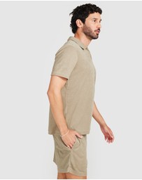 Vacay Swimwear - Olive Terry Polo