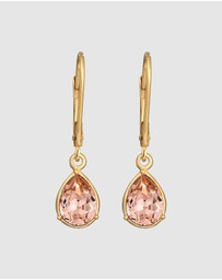 Elli Jewelry - Earrings Ear Hangers Drop Elegant with Crystal Drops in 925 Sterling Silver Gold Plated