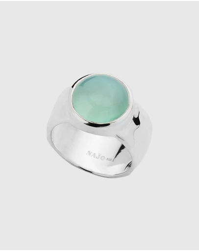 Najo - Chroma Silver Aqua Chalcedony Ring