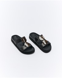 Walnut Melbourne - Micah Leather Slide