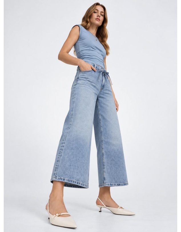 ONLY - Gianna Culotte Cropped Wide Fit Jeans