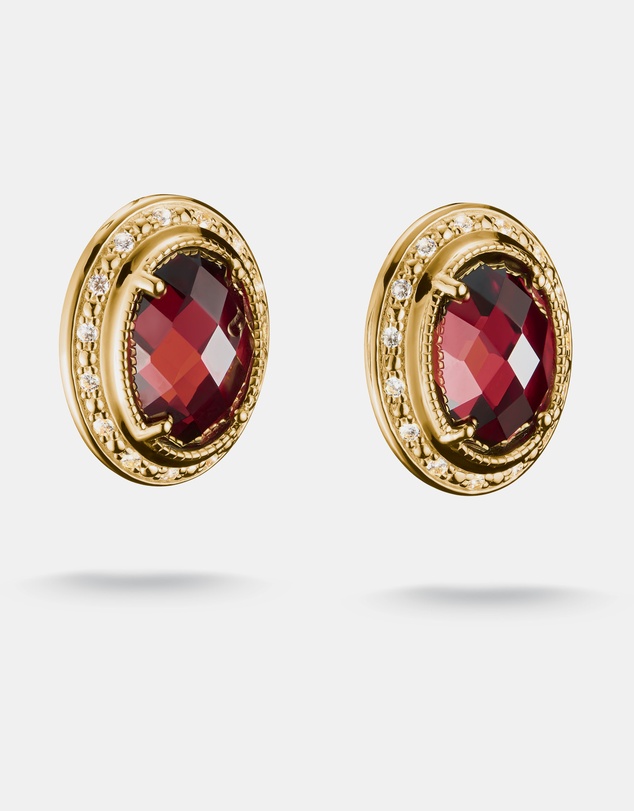 THOMAS SABO - THOMAS SABO Clip Earrings with Red Stones