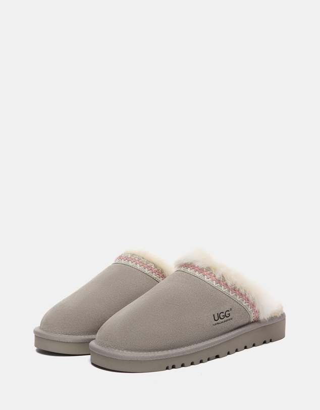EVERAU - Australian Shepherd Ugg Liora Slipper Cow Suede Upper House Shoes