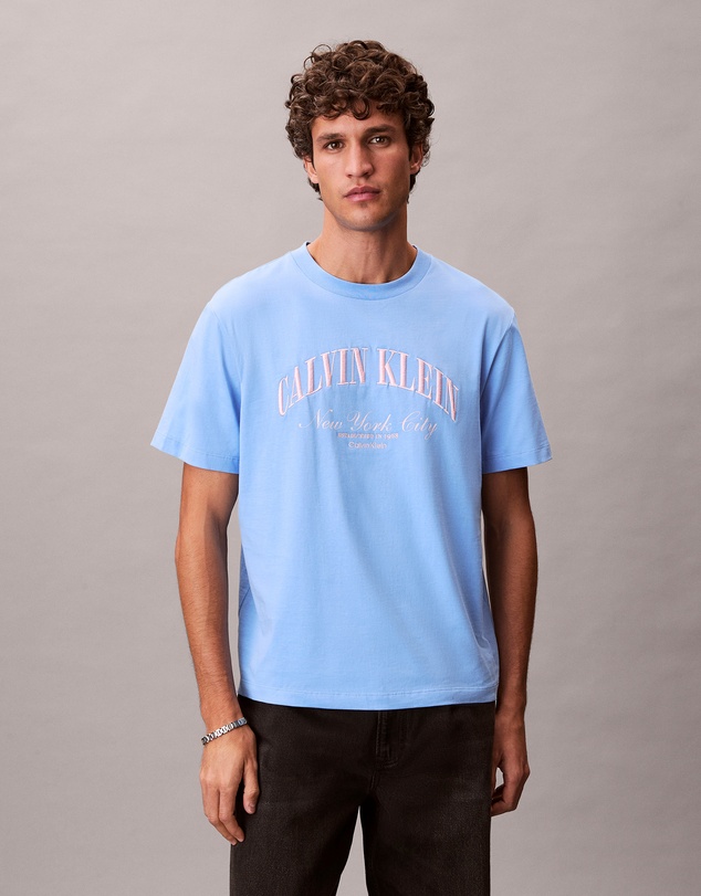 Calvin Klein Jeans - Terry Heritage Logo NYC Graphic Relaxed T-Shirt