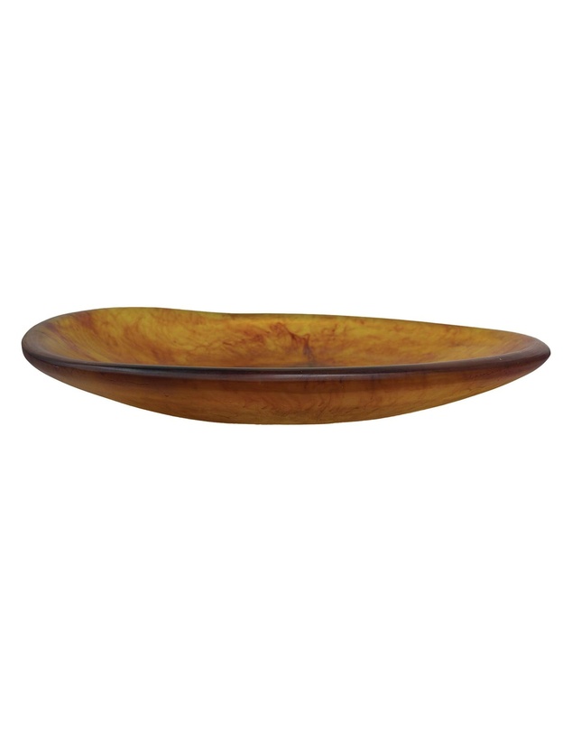 Urban Attitude - Urban Attitude SHAY Extra Large Bowl Height 6cm lowest 12cm highest by Width 52.5cm x 60cm - Burnt Amber
