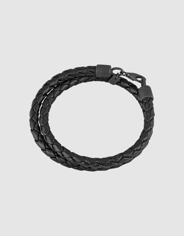 Kuzzoi - ICONIC EXCLUSIVE - Leather Cord Bracelet with Oxidised Sterling Silver Closure