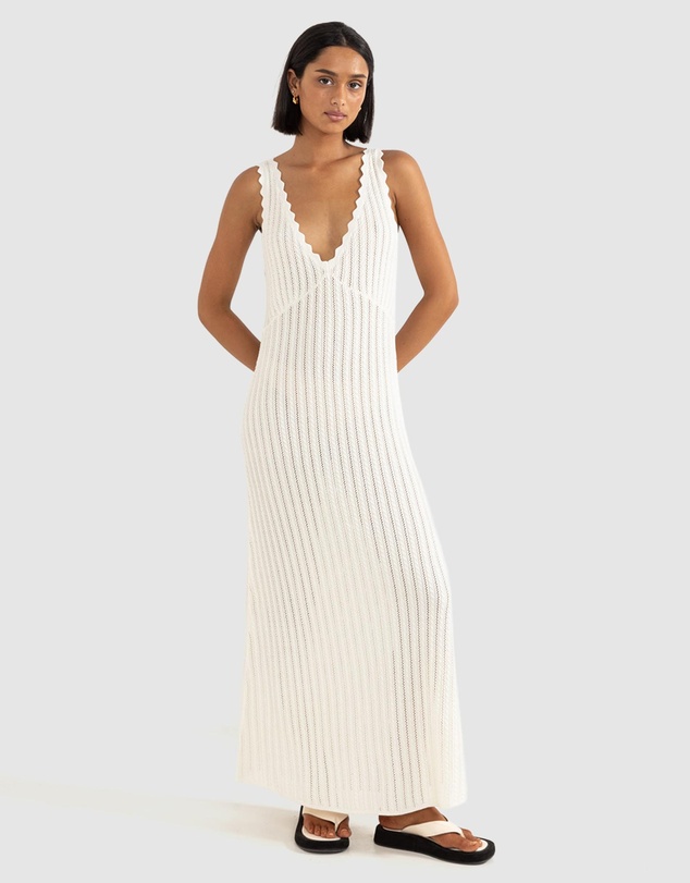 Rhythm - Scallop Knit Maxi Dress