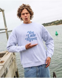 Skwosh - You Little Ripper Crew Neck Sweat in Grey Marle