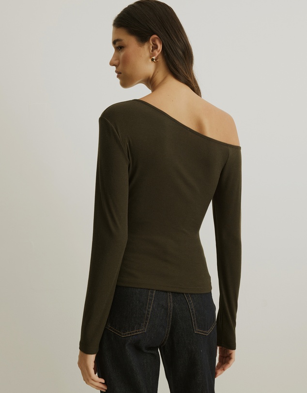 Atmos&Here - Samantha Off-Shoulder Rib Top