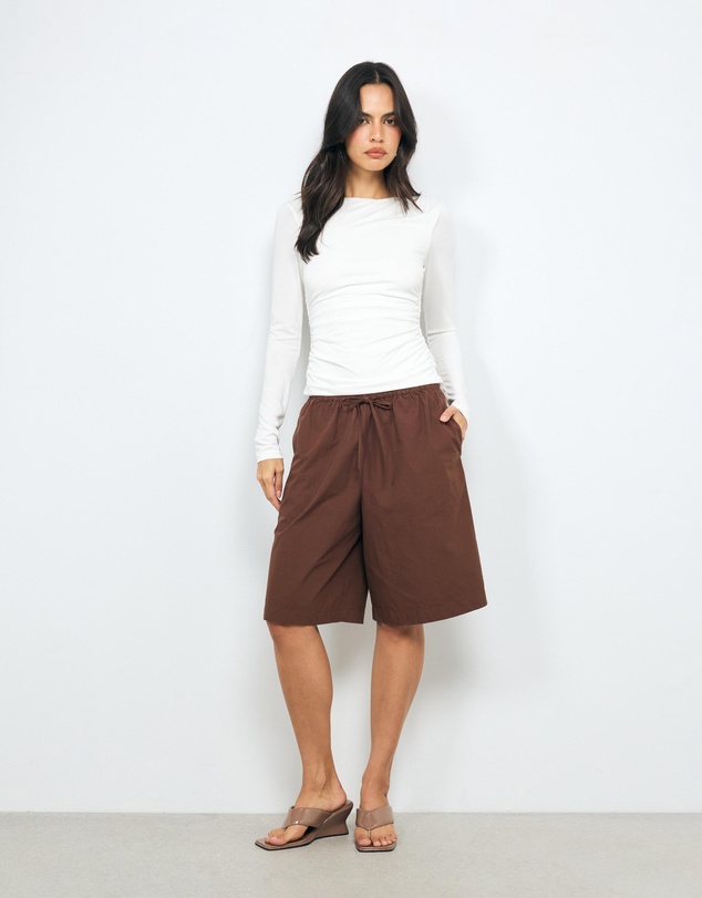 AERE - Kirra Poplin Bermuda Shorts
