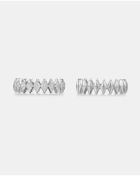 Ania Haie - Ania Haie Silver Half Pave Sparkle Ring