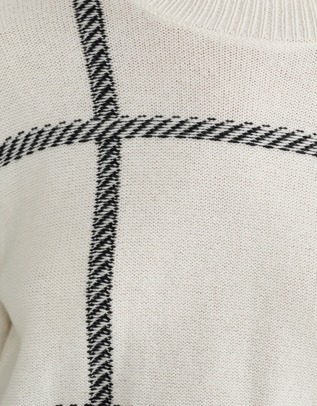 Oxford - Peggy Graphic Crew Neck Knit Top
