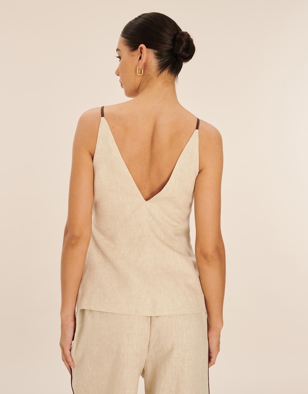 AERE - Linen Wrap Top