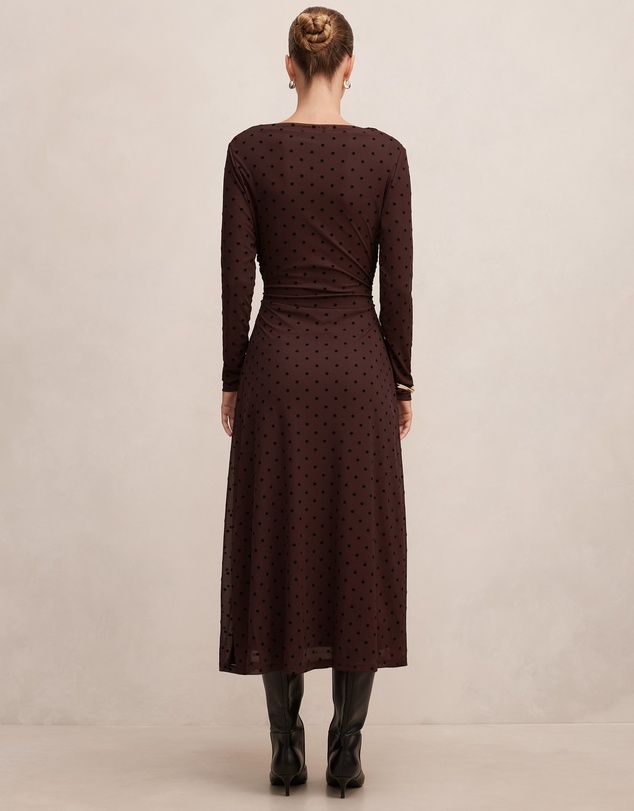 Forever New - Bonnie Spot Mesh Midi Dress