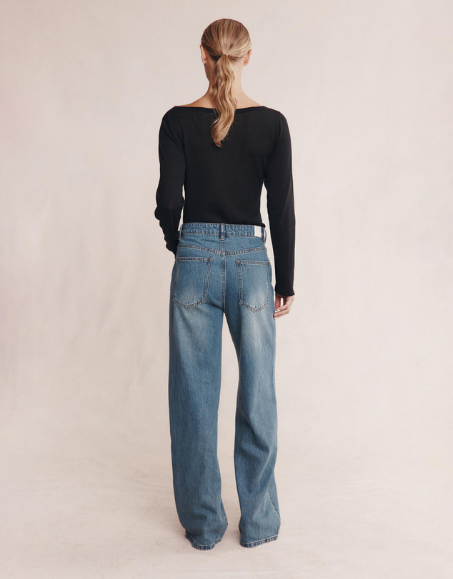 Marle - Belted Wide Leg Jeans