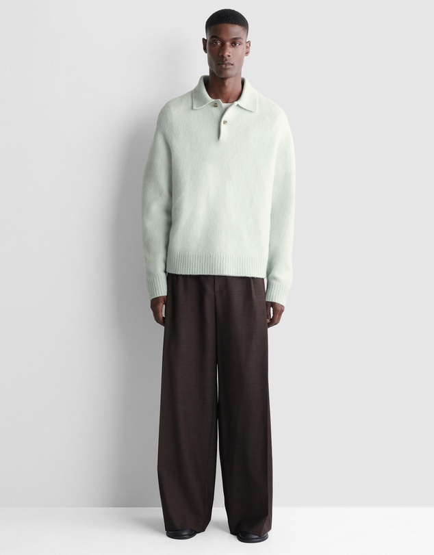 COS - Brushed-Wool Polo Shirt
